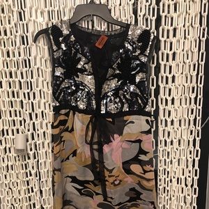 Sequin and pattern dress